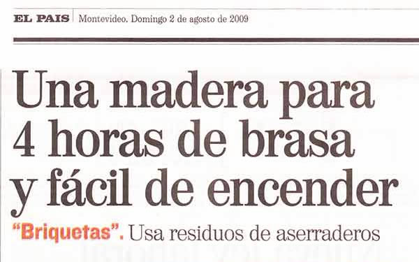 El diario El País de Montevideo publicó un interesante artículo acerca de nuestras Briquetas